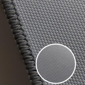 Nahaufnahme einer weichen Teppichunterseite aus Kunstfell