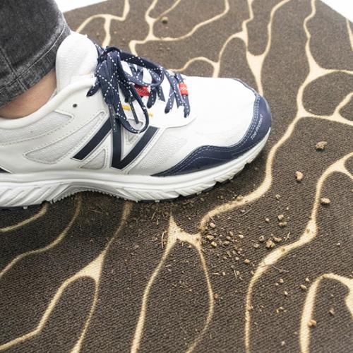 Mit Samt bedruckte Fußmatte zum Stampfen