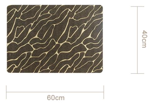 Maßgeschneiderte Größe der Fußmatte aus geschlungenem Samt