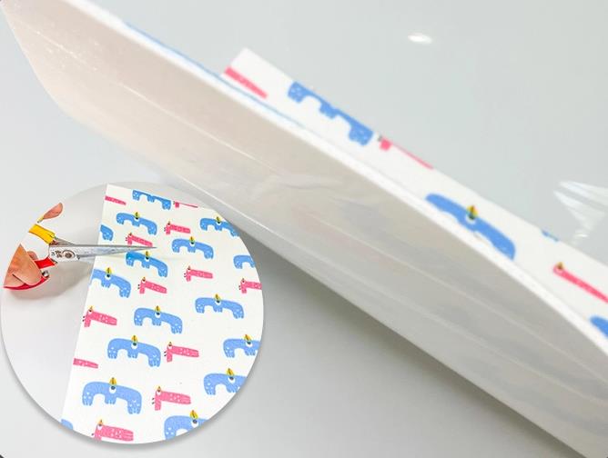 Spleiß-Kinderunterlagen können geschnitten werden