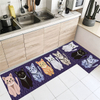 2 Sätze maschinenwaschbarer Küchenteppich, nicht rutscher/rutscher Küche Laufteppich und Bodenmatte, superabsorbierende weiche vertikale Matte für Küche, Waschbecken und Wäscherei,