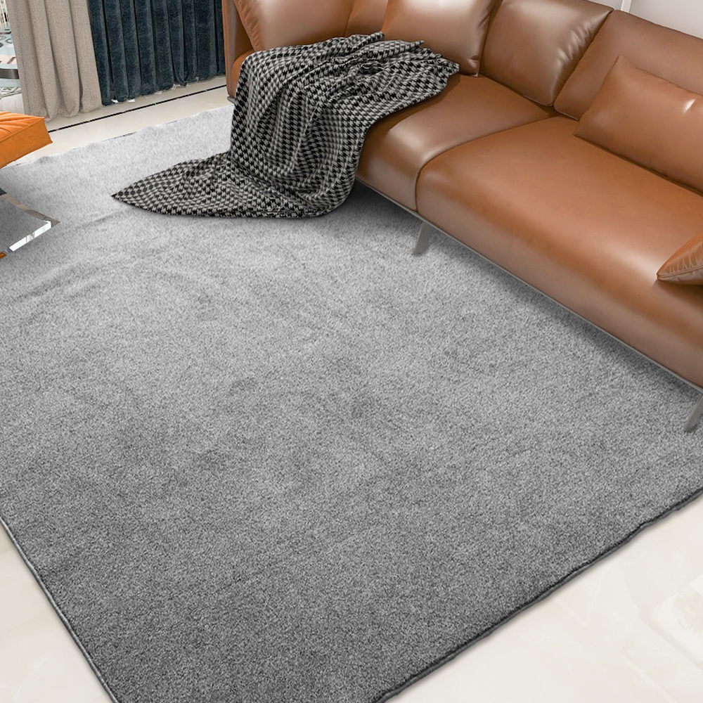 RATO Shaggy Kabine gefärbte hellgraue Teppiche, Fläche Teppiche für Wohnzimmer, Anti-Skid-Extra bequemer flauschiger Bodenteppich für Innenhäuser Dekoration