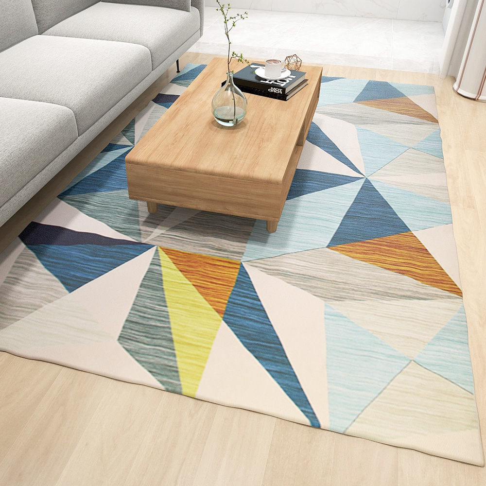 Maschinenwaschbarer Teppich ， abstrakter moderner Teppich Färbung Resistent Anti Slip -Rücken -Teppiche für Wohnzimmer Schlafzimmer