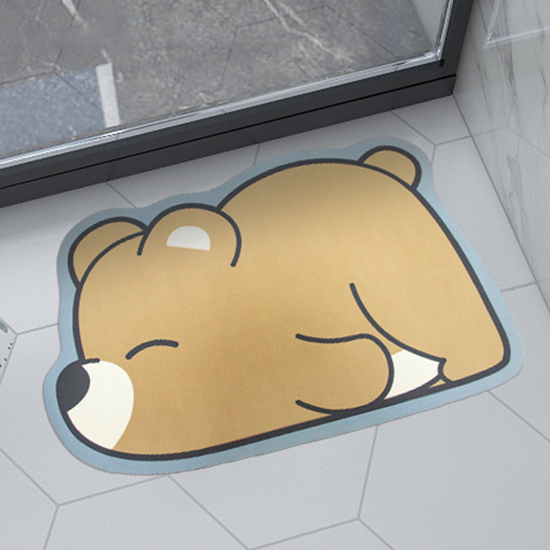 Diatomit-Badematte in individueller Form und Muster – sehr saugfähig und umweltfreundlich