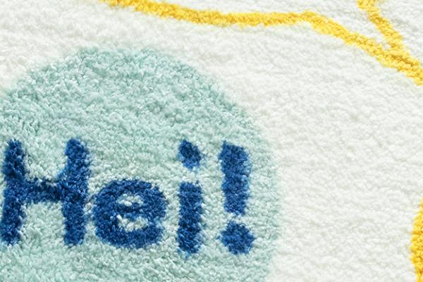 Nahaufnahme der Oberfläche einer weichen Badematte