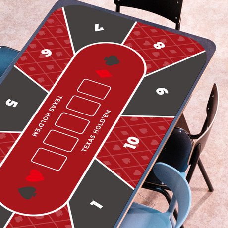 Non -Slip -Schach- und Kartenpoker -Tischmatte tragbare Texas Poker Custom Größe